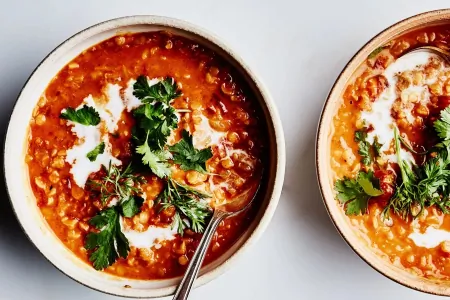 Curried Lentil, Tomato, and Coconut Soup