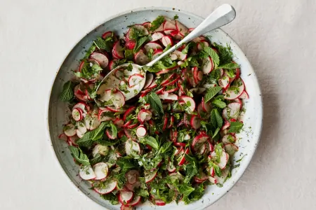 Radish, sumac and herb salad