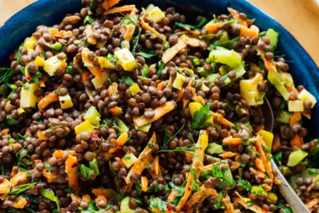 Tangy Lentil Salad with Dill & Pepperoncini