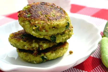 Tofu and green pea tikki